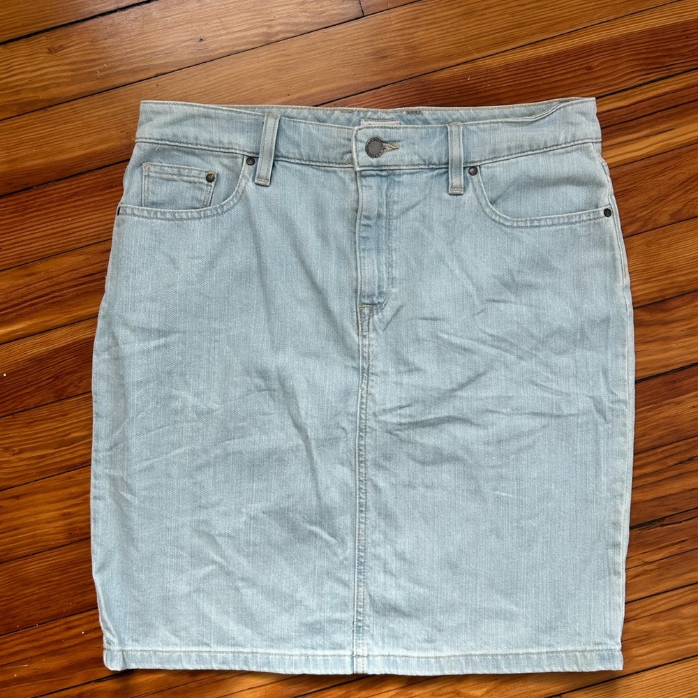 LL bean Jean Skirt